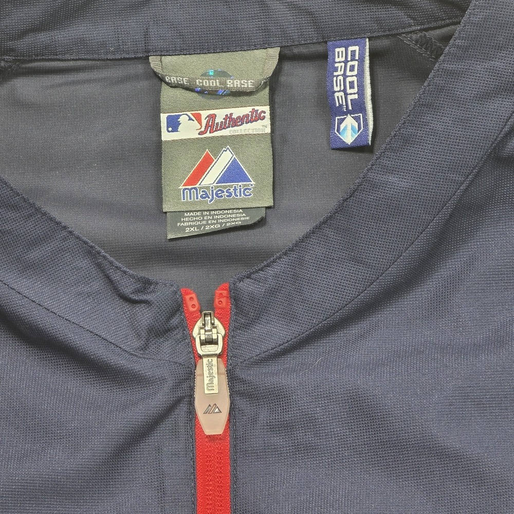 Vtg Majestic Minnesota Twins Dugout Jacket MLB 1/4 Zip Pullover Windbreaker 2XL‎ - Picture 2 of 9